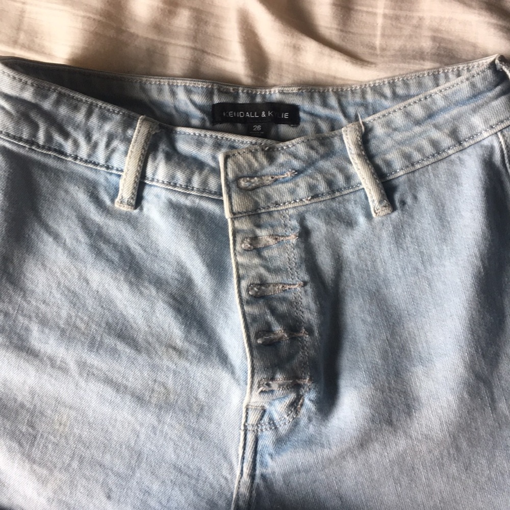 Kendall & Kylie Light Wash High Waisted Shorts